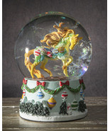 Trail Of Painted Ponies Western Vintage Christmas Horse Glitter Water Globe - $56.06 CAD