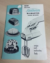 Vintage 1960 Sunbeam Deluxe Mixmaster Hand Mixer Recipe Instruction Book 35 Page - £5.62 GBP