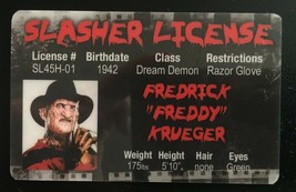 Freddy Krueger MAGNET Slasher License card Horror Movie Nightmare On Elm Street - £7.88 GBP