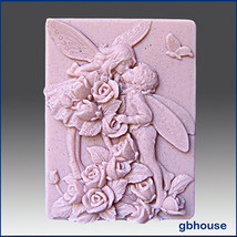 Fairy Lovers, Detail of high relief sculpture - Soap/Guest/polymer silicone mold - £21.79 GBP