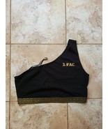 Forever 21 2Pac 2 Pac Tupac Shoulder Halter Crop Top Bra XL Black Gold - £11.86 GBP
