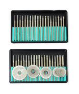 COMBO 25 pc &amp; 20 pc Diamond Burr &amp; Cut Off Wheel Set Polishing Glass Jew... - $14.01