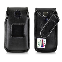 Alcatel Go Flip, Flip V, Myflip (A405DL), Flip 2 Black Leather Case Belt Clip - £29.88 GBP