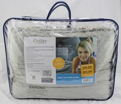 Quility Weighted Blanket 48&quot;x72&quot; 12lbs Gray With Minky Duvet Cover - New - £31.38 GBP