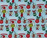Cotton Dr. Seuss How the Grinch Stole Christmas Fabric Print by the Yard... - $14.95