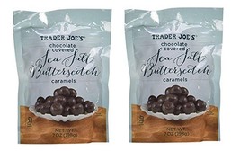 2x Trader Joe&#39;s Chocolate Covered Sea Salt Butterscotch Caramels 7oz Ea ... - £13.29 GBP
