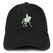 Trendy Apparel Shop Small Horse and Rider Embroidered Soft Crown 100% Br... - £15.79 GBP