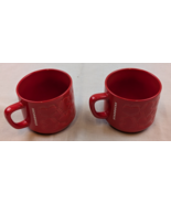Lot of 2 Starbucks 2018 Red Embossed Hearts Mug/Cup Valentines Day 12oz - $19.79
