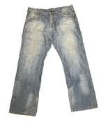 Konvict Men&#39;s Jeans Relaxed Fit Straight Leg Cotton Hi-Rise Light Wash D... - £31.54 GBP