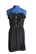Everly Lightweight Black Elastic Waist Halter Dress ~S~ - £6.75 GBP