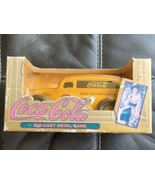 Coca Cola Ertl Vintage Yellow Die Cast Metal Coin Bank Chevrolet Van Tru... - £18.67 GBP
