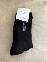 Calvin Klein Men’s Reimagined Heritage Cushion Crew 3 Pairs Black - $13.99