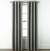 NEW (1) JCPenney JCP Home Malone WARSAW GRAY Blackout Grommet Curtain 50x84 - £40.47 GBP