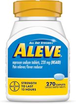 Aleve Pain Reliever &amp; Fever Reducer Naproxen Sodium Caplets, Body, 270 Count - $25.99