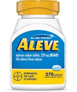 Aleve Pain Reliever &amp; Fever Reducer Naproxen Sodium Caplets, Body, 270 C... - $35.52 CAD