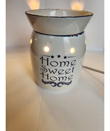 Scentsy Retired Full Size Wax Warmer "Home Sweet Home" Homestead Blue White. - $14.84