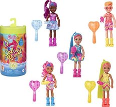 Barbie Color Reveal Small Doll &amp; Accessories, Neon Tie-Dye Series, 6 Sur... - £11.76 GBP