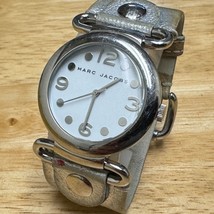 Marc Jacobs Quartz Watch MBM8502 Unisex Silver Steel Leather Analog New ... - $33.24