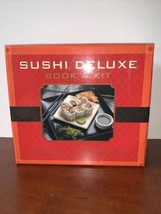 NIB Sushi Deluxe Book and Kit Ebony Stone Rests, Chopsticks, Recipes, Ma... - £11.76 GBP