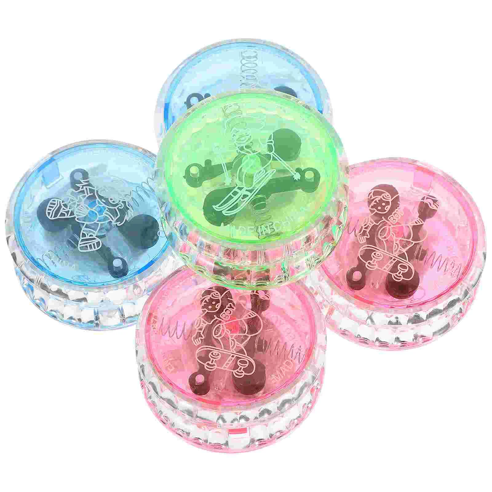 5 Pcs Automatic Luminous Yo-yo Child Flash Toys Noctilucent Yoyo Plastic LED - £10.90 GBP