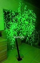 Outdoor 8ft Green LED Willow Weeping Christmas Tree Light Holiday Gift Rainproof - £337.55 GBP