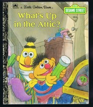 ORIGINAL Vintage 1987 Sesame Street What&#39;s in the Attic Bert Ernie Golden Book   - £11.66 GBP