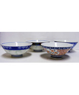 Vintage Rice Dish Bowls Small 4 3/4&quot; Diameter Lot of 4 Designs Various C... - $45.00