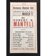 Robert Mantell &quot;JULIUS CAESAR&quot; Harmanus Bleeker Hall New York 1913 Flyer - £29.18 GBP