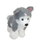 Build A Bear Dog Wolf Siberian Husky Plush 12&quot; Gray White BAB Stuffed An... - $9.90