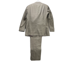 Earvin Magic Johnson Suit Italian Styled Taupe Plaid 3 Button Mens Size 40L 34W - £56.87 GBP