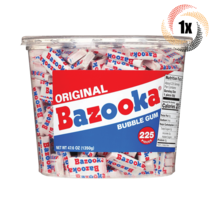 1x Tub Bazooka Original Throwback Comic Inside Bubble Gum | 225 Pieces | 47.6oz - £24.54 GBP