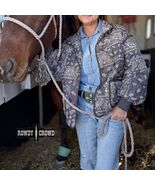 Paisley Anne Western Quilted Puffer Snap Jacket Large - $58.41