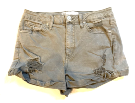 RSQ Shorts Womens Size 7 Olive Denim Distressed Sunset High Rise Cuffed ... - £6.87 GBP