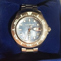 Aragon Divemaster II Men&#39;s Automatic Watch Blue Abalone Dial A335 45mm, ... - $195.00