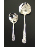 ORNATE SILVERPLATE GRAVY LADLE AND SHELL BOWL CASSEROLE SPOON UNBRANDED - £14.15 GBP
