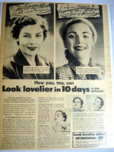 1953 Noxzema Ad  How You, Too, Can Look Lovelier in 10 Days - £7.18 GBP