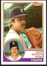 Detroit Tigers Dave Rucker 1983 Topps Baseball Card #304 nr mt - £0.39 GBP