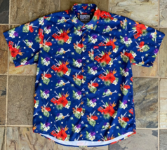 Dixxon Flannel Co Hawaiian Shirt Mens-XL-Tropical Floral Snap On Tools - $50.00