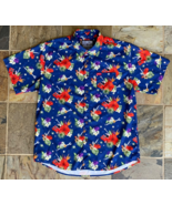 Dixxon Flannel Co Hawaiian Shirt Mens-XL-Tropical Floral Snap On Tools - $69.23 CAD