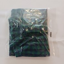 Saddlebred Button-Down Collar Men's Green & Blue Cotton Check Shirt Size S image 14