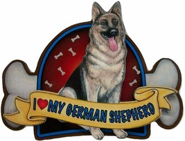 I love My German Shepherd Artwood Fridge Magnet - £4.72 GBP