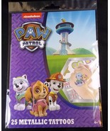 Paw Patrol 25 temporary Metallic tattoos pack Made USA - $94.08 MXN