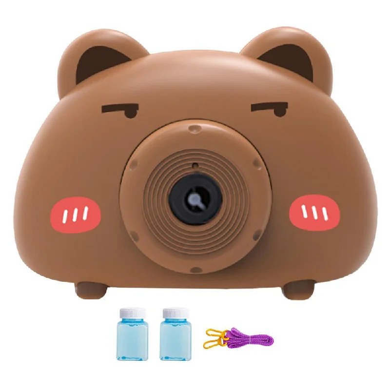 Children Bubble Camera Toy Cute Animal Style Bubbles Machine Outdoor Blowing - £15.19 GBP