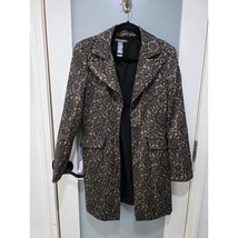 Bisou Bisou Cream Black Lace Jacket M Longline Blazer Feminine Style - $40.00