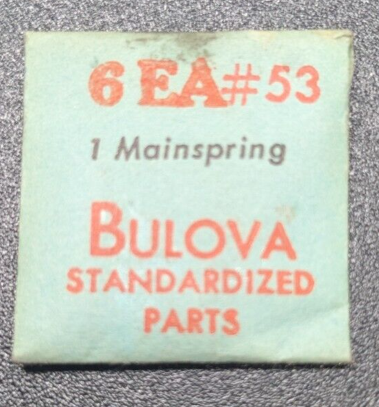 NOS NEW Genuine Bulova Cal. 6EA - Watch Mainspring - Part# 53 - $10.88