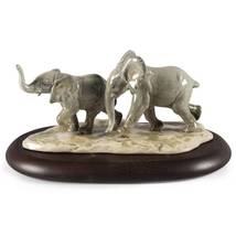 Lladro 01009390 Following The Path Elephants Sculpture New - $665.00