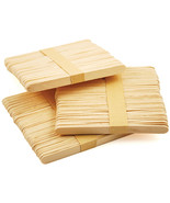 100 natural Wood POPSICLE CRAFT STICKS flat 4 3/8&quot; x 5/16&quot; Wooden crafting - €16,19 EUR