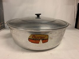Vintage Large Commercial Aluminum Paella Pot Pan Cookware Chef Kitchen 1... - $178.19
