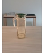 Bormioli Rocco Italy Glass Jar – Square Storage Container with Green Lid... - €13,88 EUR