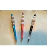 Custom Beaded 3 Piece Pen Set w/Refills - Black Ink - €15,90 EUR